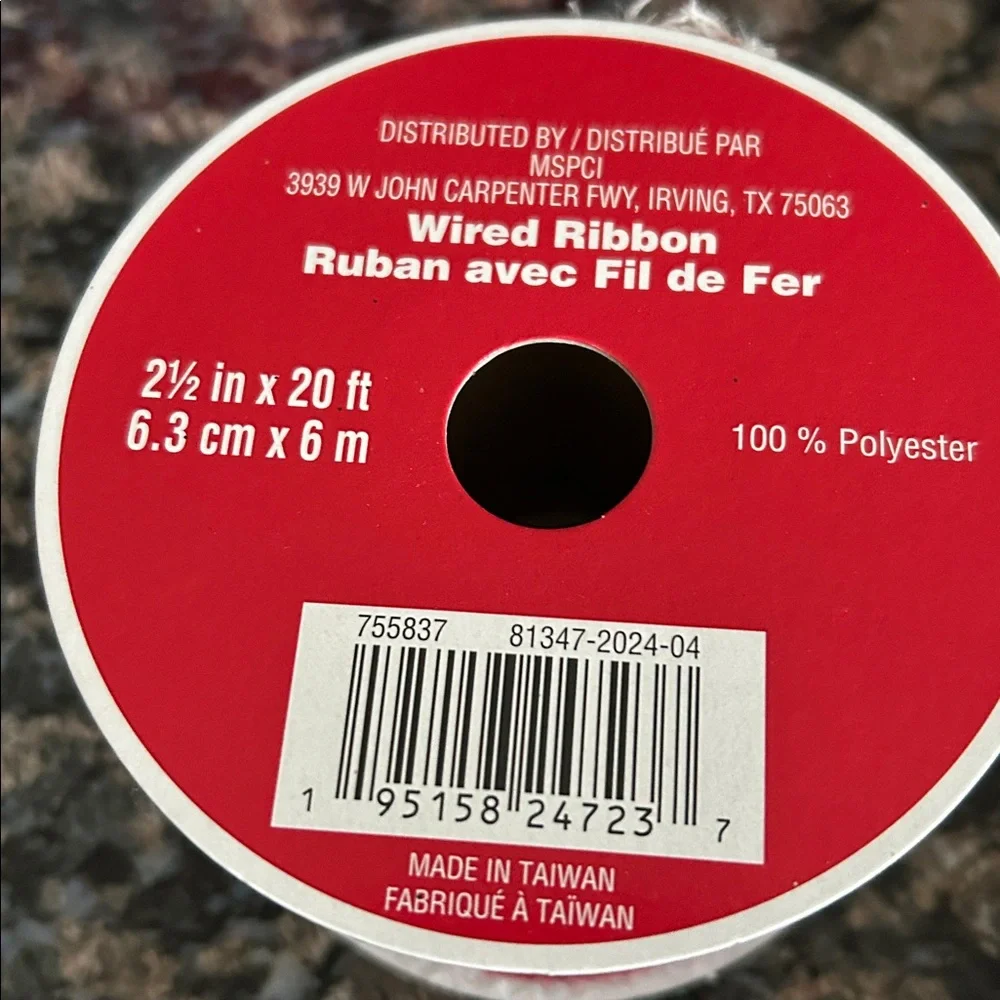 CELEBRATE IT REINDEER WIRED RIBBON 2.5 FT x 20FT LOT OF 3 NWT